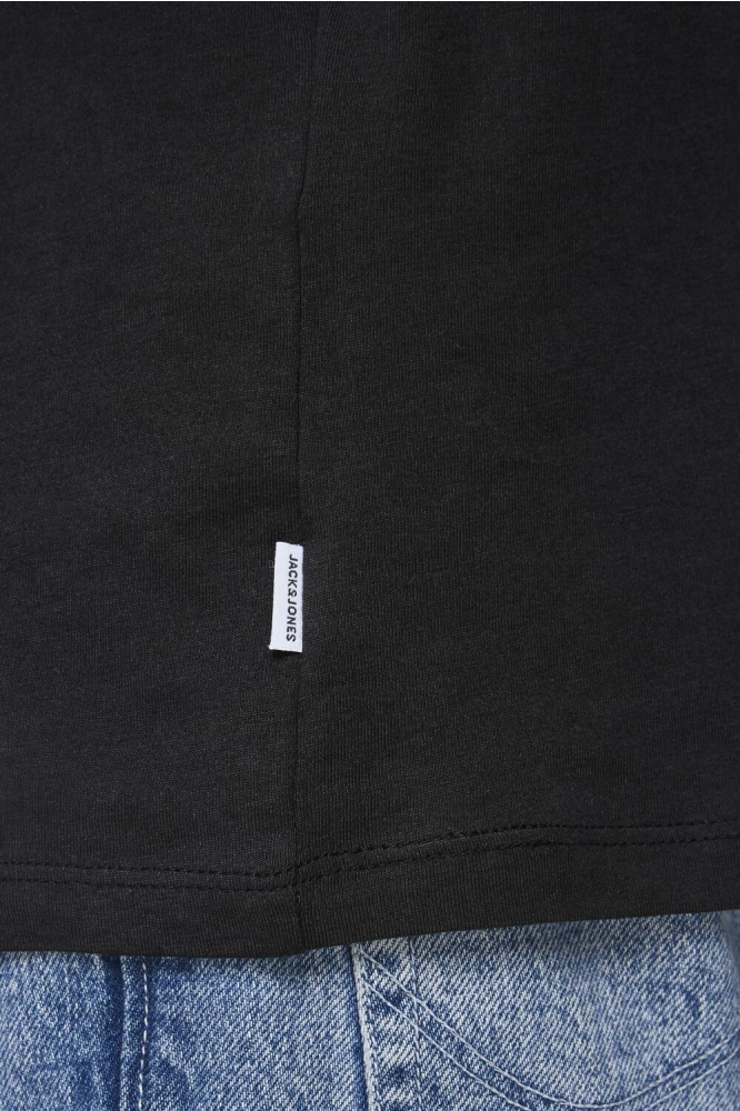 JJEORGANIC BASIC TEE SS O-NECK NOOS 12156101 Black/SLIM